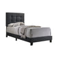 Mapes Tufted Upholstered Twin Bed Charcoal - 305746T A-Z Store Nadia