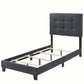 Mapes Tufted Upholstered Twin Bed Charcoal - 305746T A-Z Store Nadia