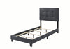 Mapes Tufted Upholstered Twin Bed Charcoal - 305746T