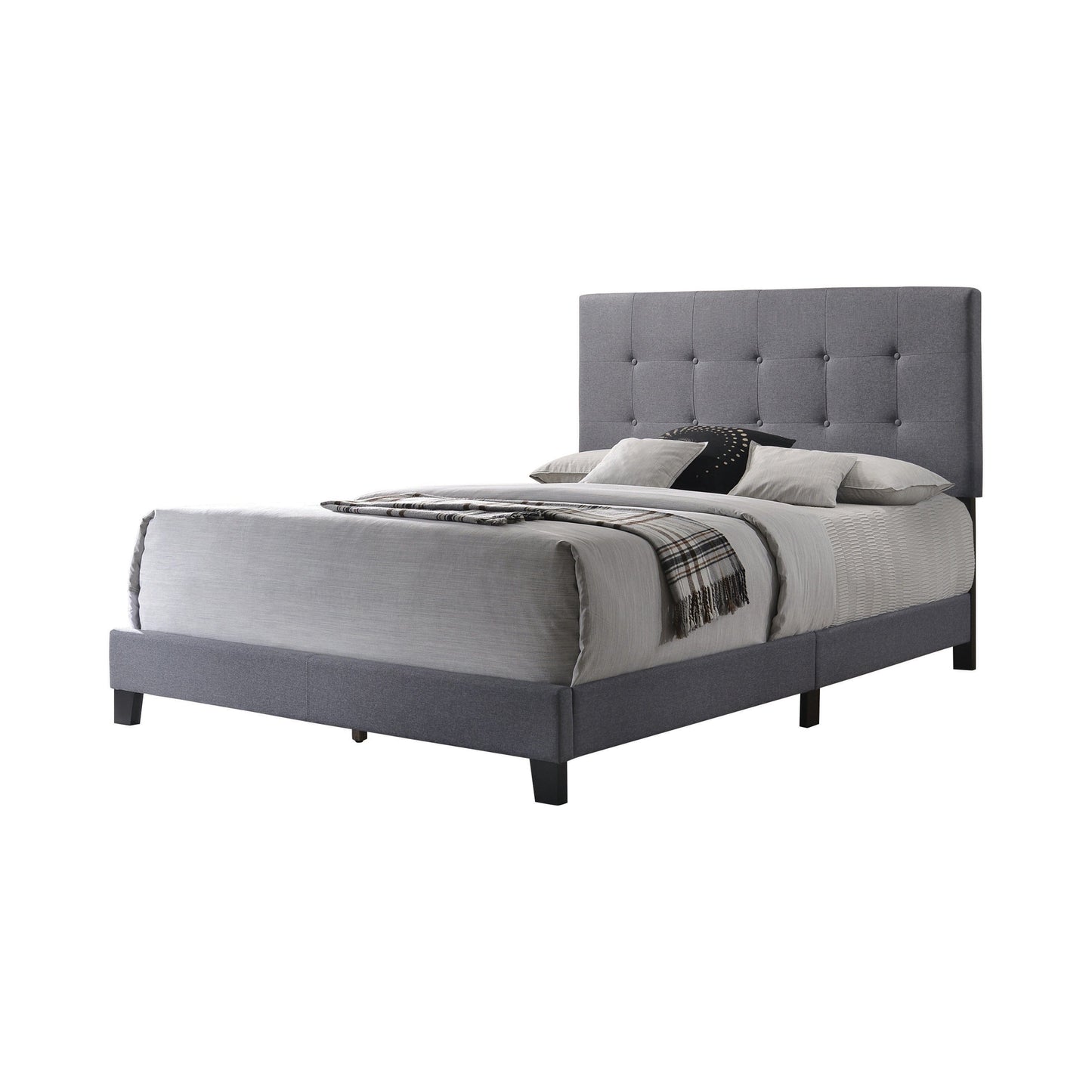 Mapes Tufted Upholstered Queen Bed Grey - 305747Q A-Z Store Nadia