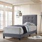Mapes Tufted Upholstered Twin Bed Grey - 305747T A-Z Store Nadia