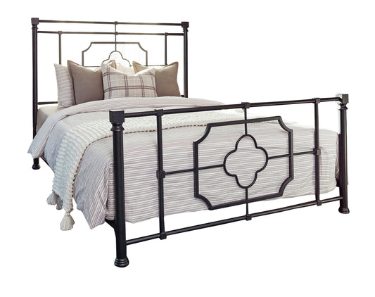 Paskay Eastern King Metal Panel Bed Matte Black - 305766KE A-Z Store Nadia