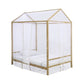 Altadena Twin Canopy Bed With LED Lighting Matte Gold - 305773T A-Z Store Nadia