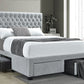 Shelburne Queen 4-Drawer Button Tufted Storage Bed Beige - 305878Q A-Z Store Nadia