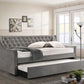 Chatsboro Twin Upholstered Daybed With Trundle Grey - 305883 A-Z Store Nadia