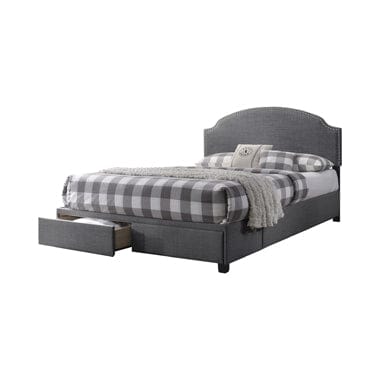 Niland Queen 2-Drawer Upholstered Storage Bed Charcoal - 305895Q A-Z Store Nadia
