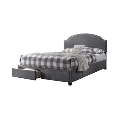 Niland Eastern King 2-Drawer Upholstered Storage Bed Charcoal - 305895KE