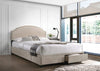 Newdale Eastern King 2-Drawer Upholstered Storage Bed Beige - 305896KE