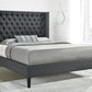 Summerset Queen Button Tufted Upholstered Bed Charcoal - 305902Q A-Z Store Nadia