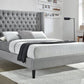 Summerset Queen Button Tufted Upholstered Bed Light Grey - 305903Q A-Z Store Nadia