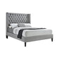 Summerset Eastern King Button Tufted Upholstered Bed Light Grey - 305903KE A-Z Store Nadia