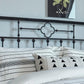 Queen/Full Headboard Matte Black - 305945QF A-Z Store Nadia