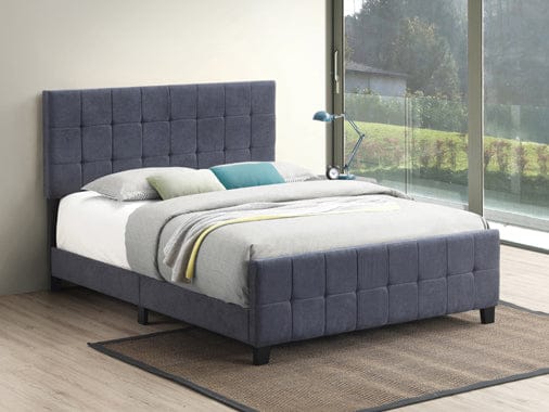 Fairfield Queen Upholstered Panel Bed Dark Grey - 305953Q