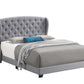 Krome Queen Upholstered Bed With Demi-Wing Headboard Smoke - 305971Q A-Z Store Nadia