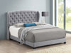 Krome Full Upholstered Bed With Demi-Wing Headboard Smoke - 305971F