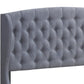 Krome Eastern King Upholstered Bed With Demi-Wing Headboard Gunmetal - 305972KE A-Z Store Nadia