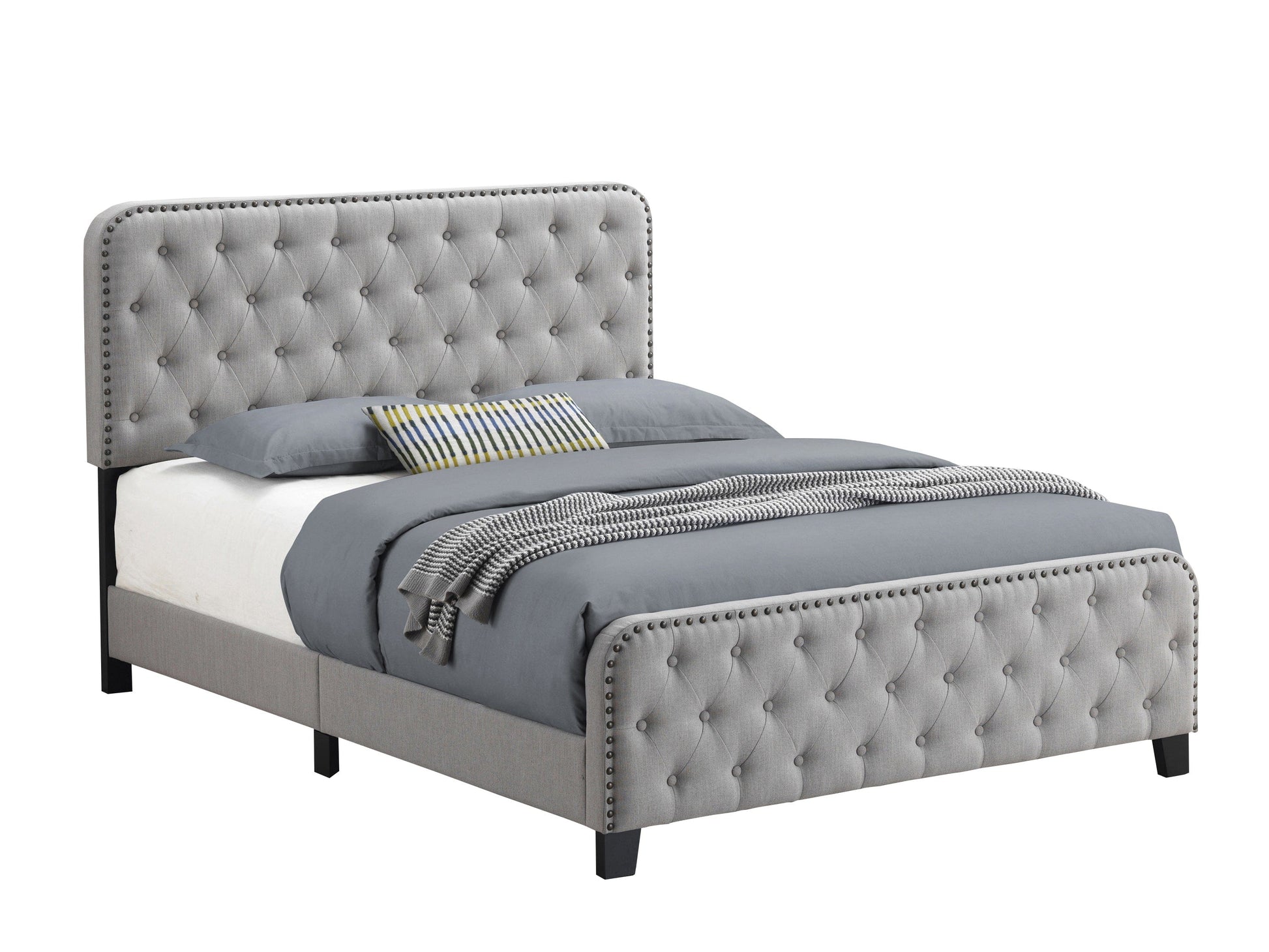 Littleton Queen Tufted Upholstered Bed Mineral - 305991Q A-Z Store Nadia