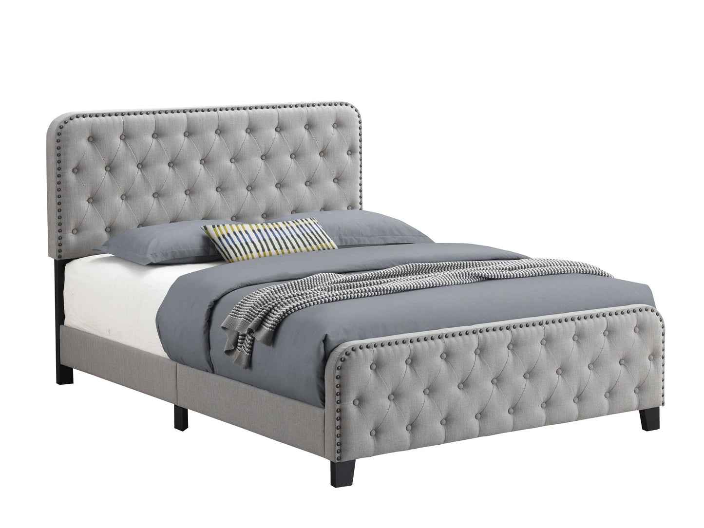 Littleton Full Tufted Upholstered Bed Mineral - 305991F A-Z Store Nadia