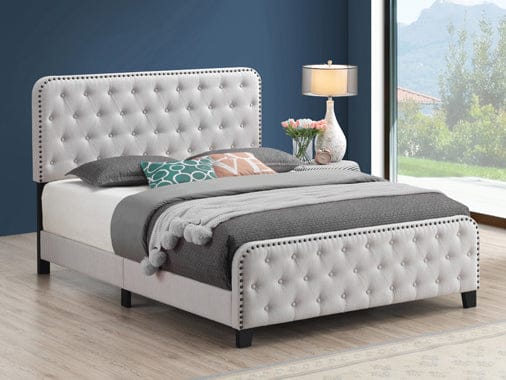 Littleton Queen Tufted Upholstered Bed Beige - 305992Q A-Z Store Nadia