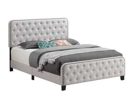 Littleton Full Tufted Upholstered Bed Beige - 305992F