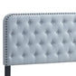 Littleton Full Tufted Upholstered Bed Delft Blue - 305993F A-Z Store Nadia