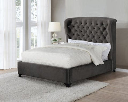 Graydon Eastern King Platform Bed With Demi Wing Chocolate - 306007KE