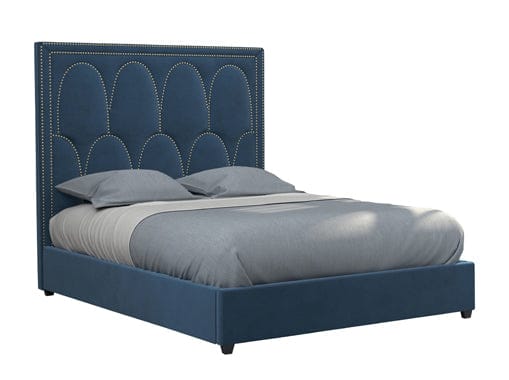 Bowfield Eastern King Velvet Upholstered Bed Blue - 306009KE A-Z Store Nadia