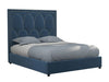 Bowfield Eastern King Velvet Upholstered Bed Blue - 306009KE