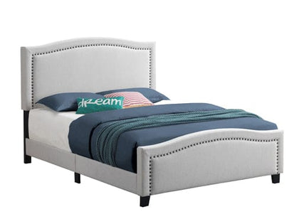 Hamden Queen Upholstered Panel Bed Beige - 306012Q