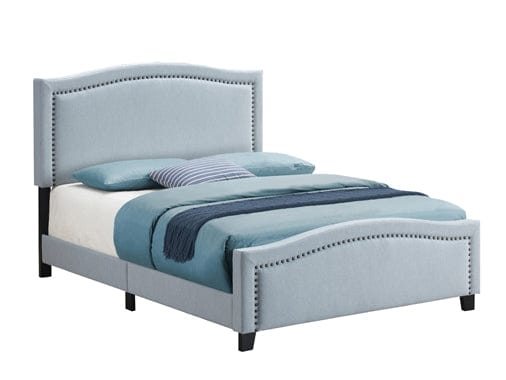 Hamden Queen Upholstered Panel Bed Delft Blue - 306013Q A-Z Store Nadia