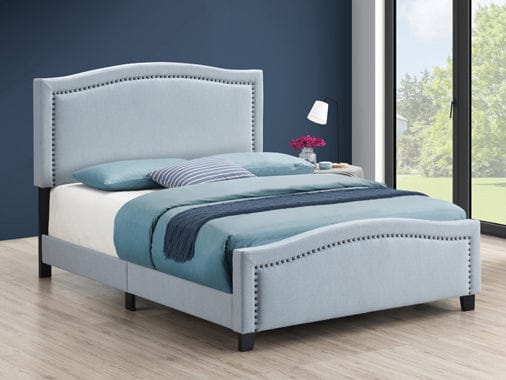 Hamden Queen Upholstered Panel Bed Delft Blue - 306013Q