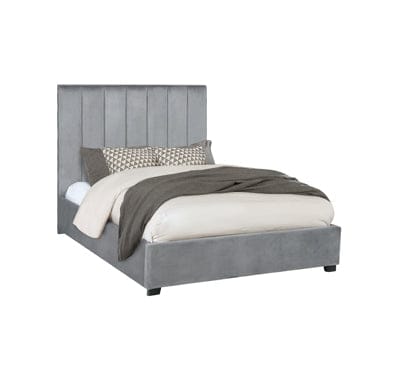 Arles Queen Vertical Channeled Tufted Bed Grey - 306070Q A-Z Store Nadia