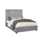 Arles Eastern King Vertical Channeled Tufted Bed Grey - 306070KE A-Z Store Nadia