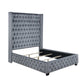 Rocori Queen Wingback Tufted Bed Grey - 306075Q A-Z Store Nadia