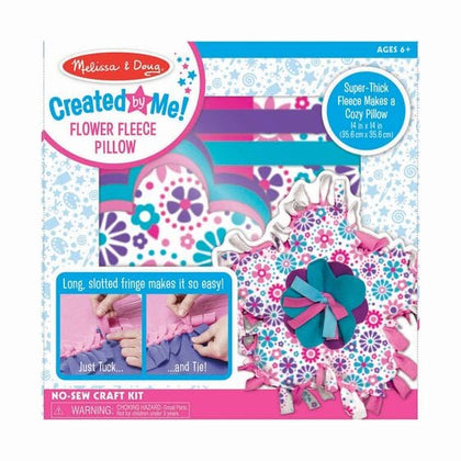 MELISSA & DOUG Created By Me! Flower Fleece Pillow: We've made it easy to create a super-cozy, super-cute throw pillow in no time. Just knot it - 30611