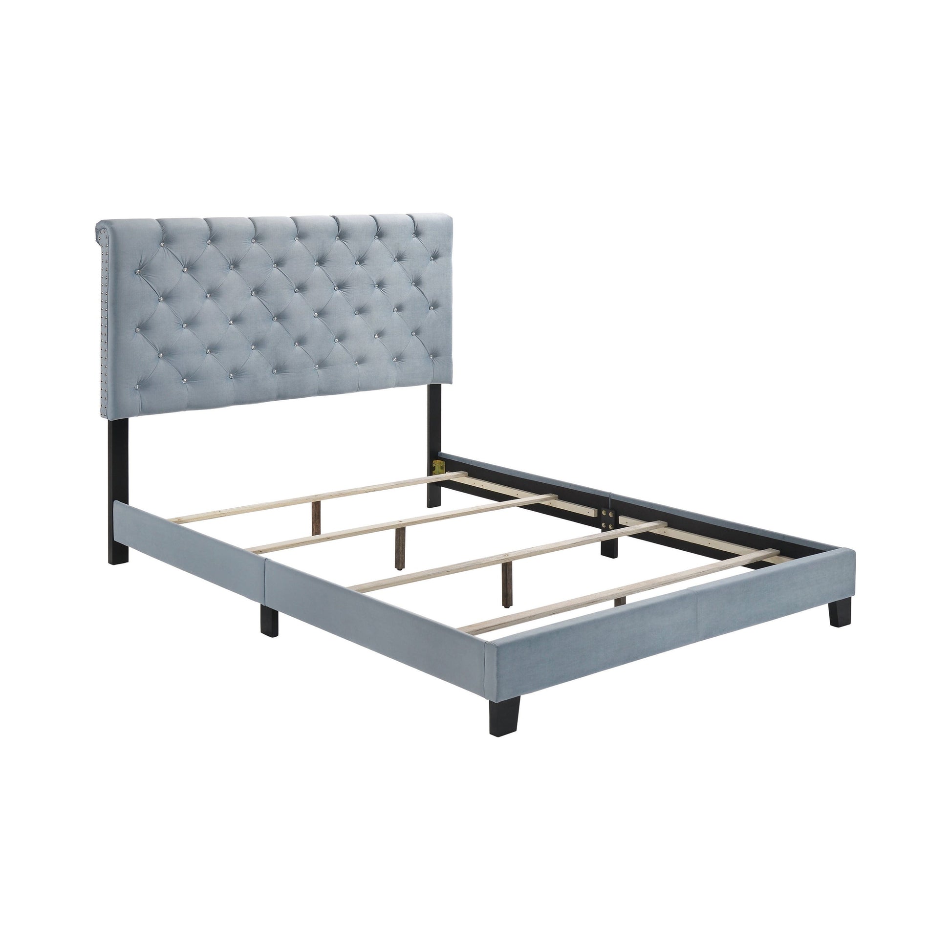 Warner Full Upholstered Bed Slate Blue - 310041F A-Z Store Nadia