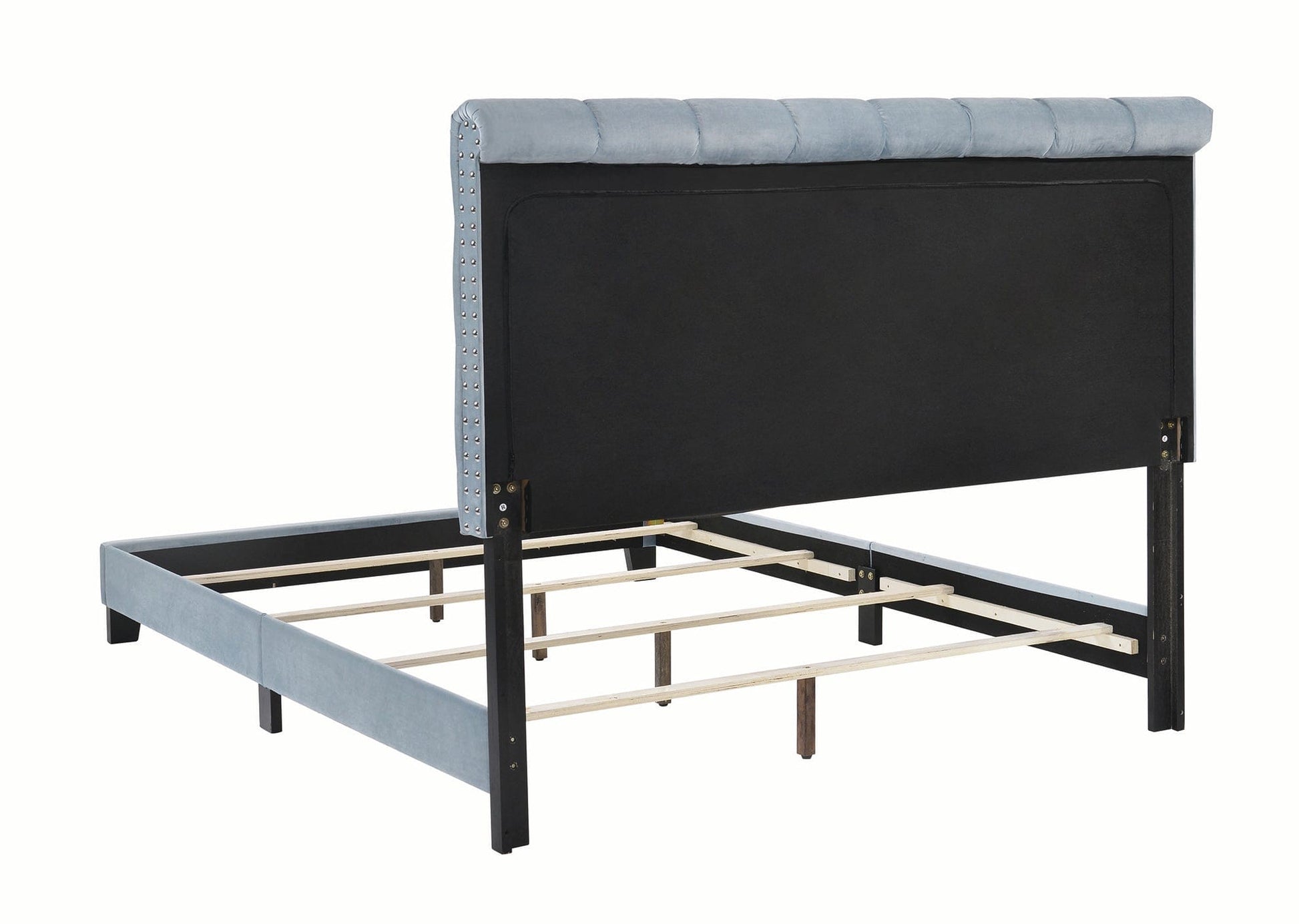 Warner Eastern King Upholstered Bed Slate Blue - 310041KE A-Z Store Nadia