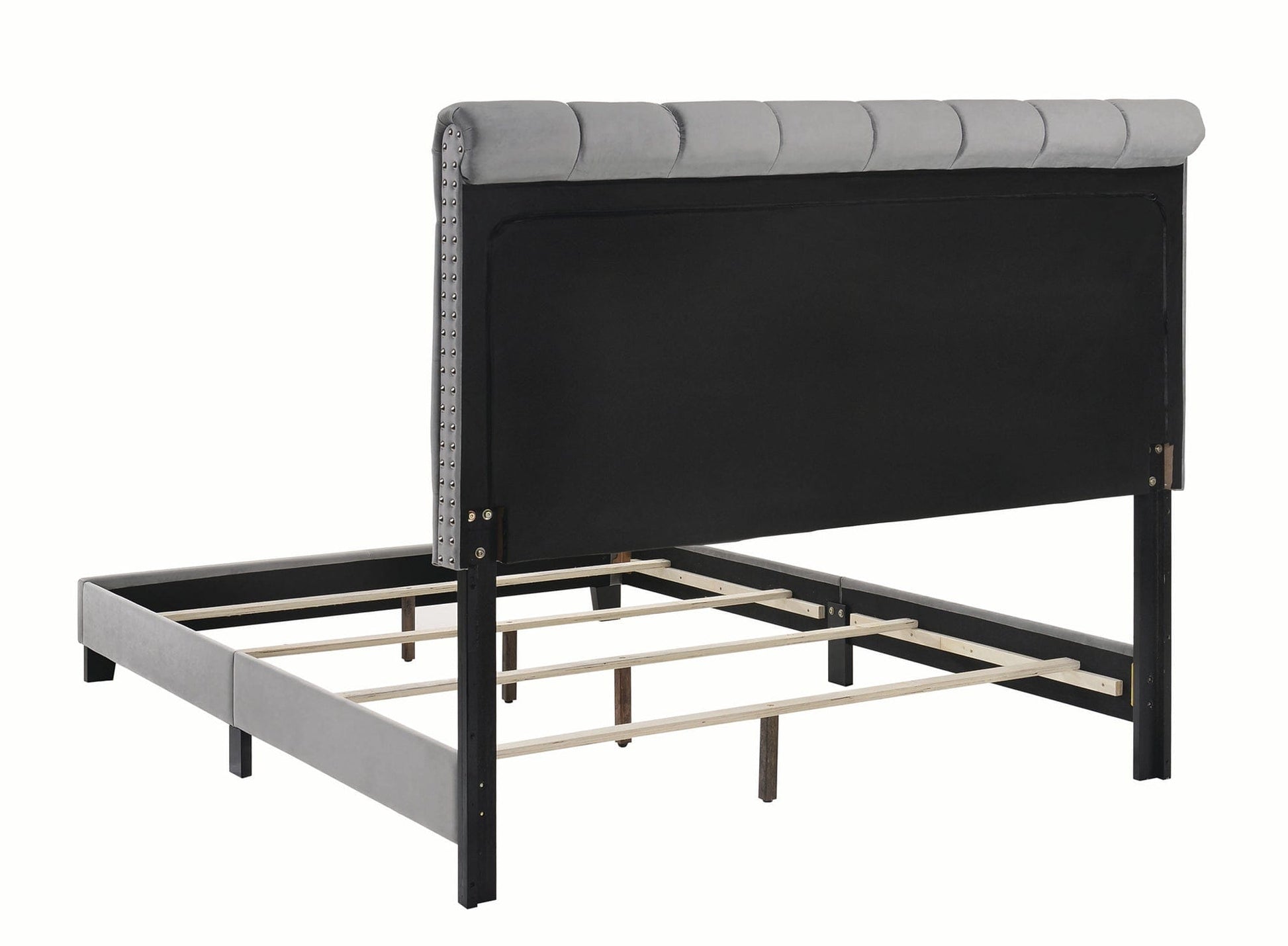 Warner Eastern King Upholstered Bed Grey - 310042KE A-Z Store Nadia