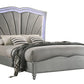 Bowfield Eastern King Upholstered Bed With LED Lighting Grey - 310048KE A-Z Store Nadia