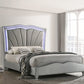 Bowfield Eastern King Upholstered Bed With LED Lighting Grey - 310048KE A-Z Store Nadia