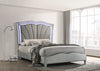 Bowfield Queen Upholstered Bed With LED Lighting Grey - 310048Q