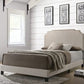 Tamarac Upholstered Nailhead Queen Bed Beige - 310061Q A-Z Store Nadia
