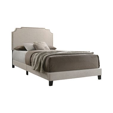 Tamarac Upholstered Nailhead Full Bed Beige - 310061F A-Z Store Nadia