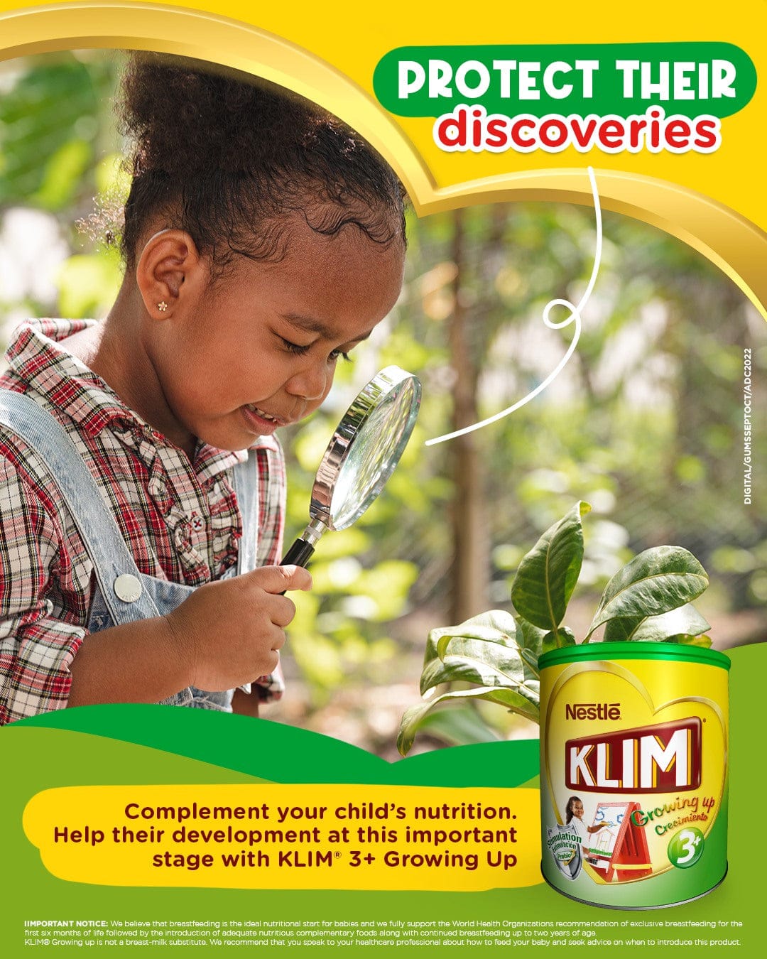 Nestle Klim Growing Up Milk 1 Plus 1600G - KLIM® 1+ Growing Up which provides them with vitamins, minerals, and prebiotics.  - 7501059276024