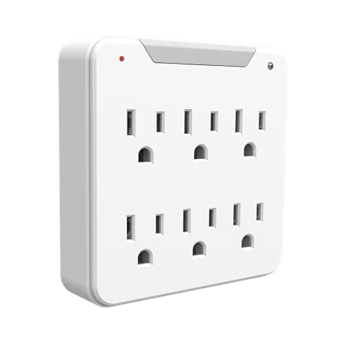 Stanley Surgepro 6-Outlet Surge Adapter with Night Light perfect for home or office , White- 33208 ebuystt