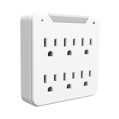 Stanley Surgepro 6-Outlet Surge Adapter with Night Light perfect for home or office , White- 33208 ebuystt