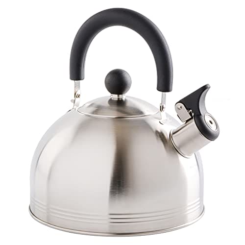 Mr. Coffee Carterton Stainless Steel Whistling Tea Kettle, 1.5-Quart, Mirror Polish ebuystt