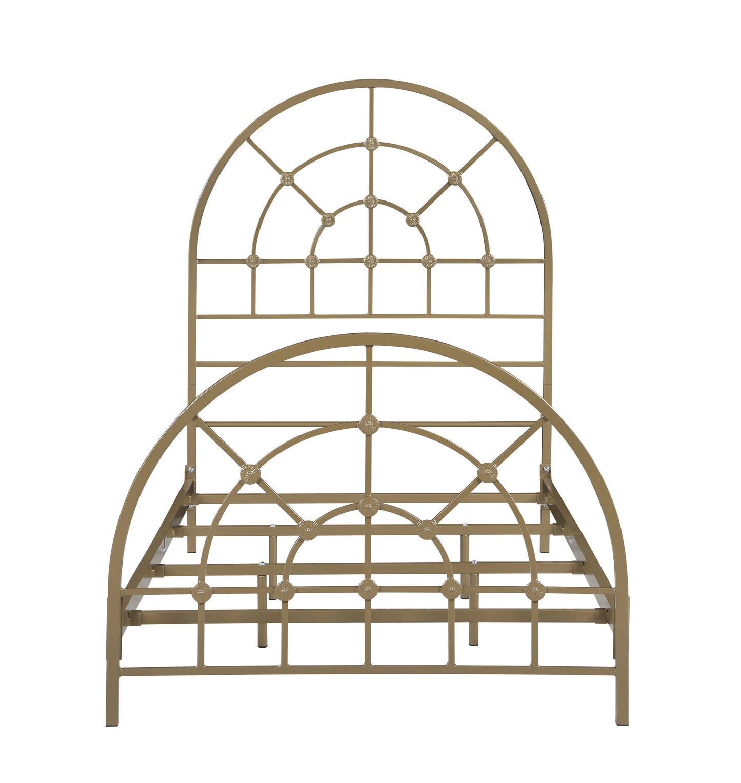 Kenyon Metal Twin Arched Bed Gold - 315821T A-Z Store Nadia