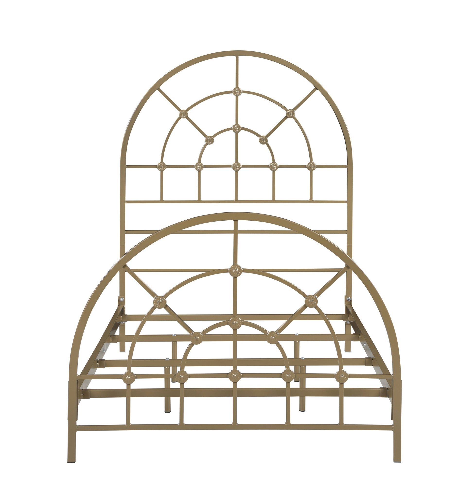 Kenyon Metal Twin Arched Bed Gold - 315821T A-Z Store Nadia