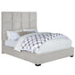 Panes Eastern King Tufted Upholstered Panel Bed Beige - 315850KE A-Z Store Nadia